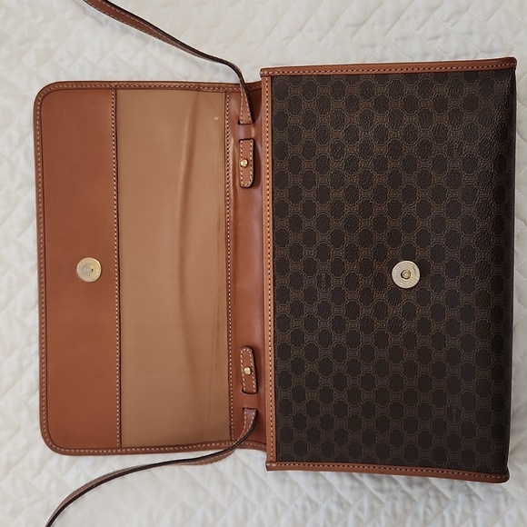 Authentic CELINE Macadam Convertible Shoulder Bag Clutch Purse EUC - Picture 4 of 17